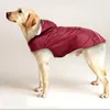 Hondenkleding Waterdichte hoodiekleding Regenjas Streep voor reflecterend Alle regen Groot met poncho-jasje Puppy's Huisdiermaten Regenkleding