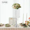 Piatti decorativi 10 pezzi centrotavola matrimonio oggetti di scena vasi di fiori tavolo evento festa palcoscenico vaso alto 21,9 "tromba per centrotavola