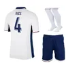 2024 Kids Football Kits ENGLANDS Soccer Jerseys Euro Cup SAKA FODEN BELLINGHAM RASHFORD ENGLAND KANE STERLING GREALISH National Team Football Kit