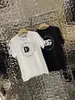 T-shirt da donna abiti firmati abiti da donna Camicie da donna Abbigliamento Top da donna Crop Top Tee Manica corta Lettera Stampa Moda Pullover estivo Donna Black Rock