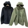 Veste à capuche d'hiver à manches Lg Imitati Sherpa coupe-vent pour hommes et femmes y7ga #