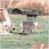 Mobilier de camping Chaise pliante de loisirs en plein air, auvent de plage, pêche avec auvent, plate-forme de croquis, livraison directe portable, sport en plein air Otxkm