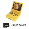 Jogadores de jogos portáteis Powkiddy V90 3.0 polegadas IPS Retro Flip Handheld Game Console 64G 15 000Jogos Portátil Pocket Mini Video Game Player Crianças Presentes Novo