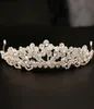 Magnifique argent étincelant grand mariage Diamante Pageant diadèmes bandeau cristal couronnes de mariée pour les mariées cheveux bijoux casque 7713268