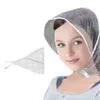 Bonés de bola 4 pcs impermeável chapéu de chuva com viseira de corte completo plástico transparente proteger boné de penteado para homens mulheres unisex y1ua