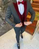 jacket+pants Black Jacket Veet Lapel 2 Piece Groom Tuxedos For Wedding Formal Prom Suit Party Evening Blazer Custom Made 27cS#