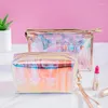 Sacos de armazenamento 1/2/4pcs à prova d'água claro tpu holográfico biquíni maiô bolsa de banho senhora maquiagem cosmética feminina