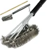 BBQBBQ BBQ GRILL OCH SCRAPER BRABECUE KIT RENGING Brush Rostfritt stål Verktyg Wire Brestles Triangle2087265