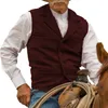 men's Suit Vest Retro Western Cowboy Style Wedding Steampunk Waistcoat k88P#