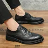 Casual Shoes Oxford Thick Soled Lace Up Leather Men's British Style Block High Quality Moccasin