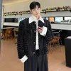 Luzhen 2024 Ny FI -avtagbar skjortajacka Men nischdesign Fake Two Piece Trendy Male Elegant Korean Fleece Coat 59B734 L0H0#