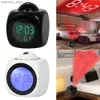 Skrivbordsklockor multifunktionell projektion Digital LCD -tupplurklocka Alarmklocka Display Backlight LED Projector Home Clock Backlight Desk Clock24327