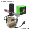 Acessórios táticos airsoft fone de ouvido dobrável earmuff microfone militar tiro caça proteção orelha fones gota del dhhqz