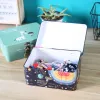 Bins Neue Kleine Cartoon Flamingo Passwort Sperren Lagerung Eisen Zinn Box Desktop Kosmetische Organizer Schmuck Karte Foto Kleinigkeiten Lagerung Box