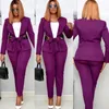 2 Piece Set Africa Clothes African Dashiki Fashion Suit Top And Trousers Super Elastic Party Plus Size For Lady 240327