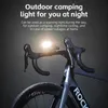 Rockbros Bisiklet Işığı Dahili 5000mAh Batter Bisiklet Işığı Tip-C Şarj Su Geçirmez Bisiklet Lambası gidon El Feneri 240322