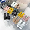 Diseñador Candy Color Grid Sandalia para mujer Letra P Cheques de cuero real Sandalias de playa Enrejado Rejilla Zapatillas Damas Mujeres Verano Antideslizante Interior Zapatillas al aire libre