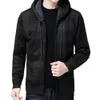 herenjas geruit patroon ademend polyester trui met capuchon voor winter X7Zy #