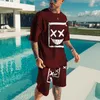 nuova estate streetwear uomo set abbigliamento sportivo abbigliamento oversize da uomo 3d stampato t-shirt pantaloncini abbigliamento uomo fi set J5q3 #