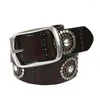 Ceintures Ceinture en cuir cloutée élégante pour hommes et femmes Fashionista Must-Have Personnalisé Rétro Rocker