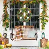 Decorative Flowers Fall Wreaths For Front Door Outside Realistic Attractive Christmas Maintenance-free Autumn House Wreath