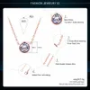 Pendant Necklaces Simply Small Round 1 Cubic Zirconia Rose Gold Color Necklace Jewelery For Women And Girls N388 N453 N454 Drop Delive Otnya