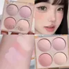 Riotous Sweet Blush 4 Color White Natural Nude Makeup Strålning Contouring Tray Matte Purple Pink Apricot 240327