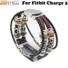 Cases Retro lederen band armband voor Fitbit Charge 3 Band Vervanging horlogeband voor Fitbit Charge 5 Smart horlogebandaccessoires