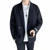 falso 2 pezzi Mens Blazer Mujer Costume Homme Fi Giacche Abiti da sposa Smart Casual Autunno Full Top Cappotti Designer 07dh #