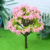 Dekorativa blommor 10st Model Tree Train Railroad Scenery 1: 100 Ho Scale Landscape Decor 10cm Plastic Garden Artificial Plants Decorations