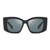 Sunglasses Designer Oversized Square Women For Men Vintage Punk Elegant Sun Glasses Big Frame Twist Chain Eyewear