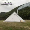 Tendas e abrigos 400 Winter Ultra Light Outdoor Camping Teepee 210T Tenda de Pirâmide Plana com Esqui Grande Pólo Menos Tenda Mochila Caminhadas Tenda de Viagem24327