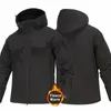 Vestes imperméables militaires Hommes Outdoor Shark Skin Soft Shell Cargo Manteau Armée Multi-poches Résistant à l'usure Veste tactique à capuche H6I5 #