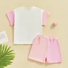 Zestawy odzieży Baby Girl Letni strój Daddys krótkie koszulka z krótkim rękawem elastyczne spodenki talii ustawione