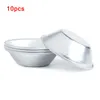 Baking Moulds Durable Egg Tart 10 Pcs Cookie Cupcake Mold Mould Pudding Silver Tools Aluminum Alloy Cake
