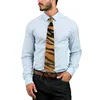 Bow Ties Tiger Print Stripes Tie Glam Black And Gold Daily Wear Party Neck Men Women Elegant Necktie Accessories Design Collar