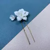 Hair Clips Barrettes Hairpin Jewelry White Flower Stable Headpiece Non-Slip Alloy For Valentines Day Christmas Gift Drop Delivery Hair Ot80F