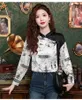 Damesblouses FANIECE Elegante Mode Bloemenprint Blouse Lente Herfst Kantoor Dame Business Casual Shirt Lange mouwen Tops Blusas 1707