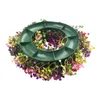 装飾花の季節の装飾結婚式ガーランドジプソフィラリース40cm/15.75インチフロントドアホリデーホームの装飾用カラフル