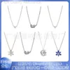 Collier pandoras de créateur Pan Jiaduola 925 blanc plaqué cuivre argent flocon de neige lune style personnalisé chaîne de clavicule polyvalente chaîne de base collier femme