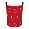 Laundry Bags Foldable Basket For Dirty Clothes Strawberry Textures Storage Hamper Kids Baby Home Organizer
