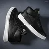 Sapatos casuais masculinos causal alto superior skate respirável leve antiderrapante tênis conforto ajuste andando para o sexo masculino