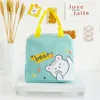 Sacos de armazenamento Bonito almoço saco isolamento portátil mão com animais dos desenhos animados Bento Home Office Kitchen Tool Acessórios