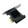 Karten Chi A Mining 6 Port Sata 3 PCI Express -Expansionskarte PCIe SATA -Controller PCIe 1x bis SATA3 6 GB Adapter auf der Karte für HDD SSD hinzufügen