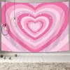 Wandtapijten Y2k Liefde Tapestry Esthetische Roze Meisje Slaapzaal Muur Decor Achtergrond Doek Gedrukt Droom Woondecoratie Sofa Deken