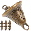 Figurines décoratines Vintage Bell Metal Charm 11pcs pour bricolage Éolien Cabille de porte Fortune Keychain Key Ring Jewelry Making Craft