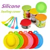 3 In 1 Food Silicone Dog Bowls Sealing Lid Reusable Pet Cats Storage Can Cover fresh-keeping Seal Caps T9I002596