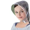 Bonés de bola 4 pcs impermeável chapéu de chuva com viseira de corte completo plástico transparente proteger boné de penteado para homens mulheres unisex y1ua