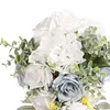 Kwiaty dekoracyjne ślubne bukiet sztuczny romantyczny wystrój dłoni kwiat na ceremonię festiwalu