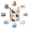 Sacs à linge, sac de rangement étanche, Rottweiler chien cœur, panier sale domestique, seau pliant, organisateur de vêtements